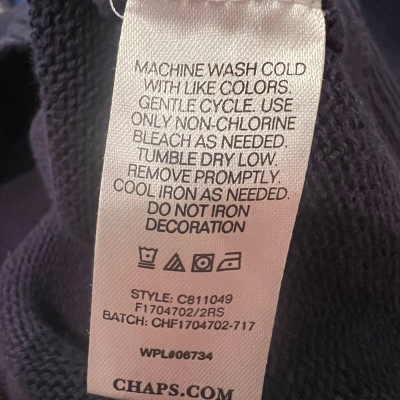 Boys XL CHAPS 1/4 ZIP Sweater - Picture 3 of 3